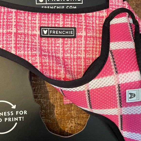 NEW XL FRENCHIE BULLDOG reversable harness in pink! - Picture 3 of 5